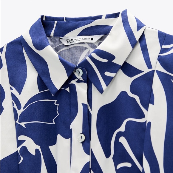Zara printed shirt dress - Picture 5 of 7